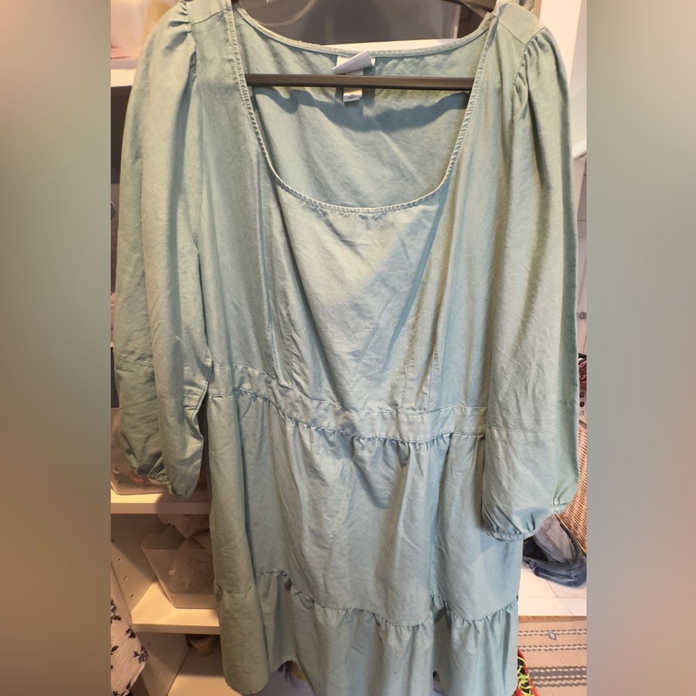 Ava & Viv Blue Bishop Sleeve Sundress